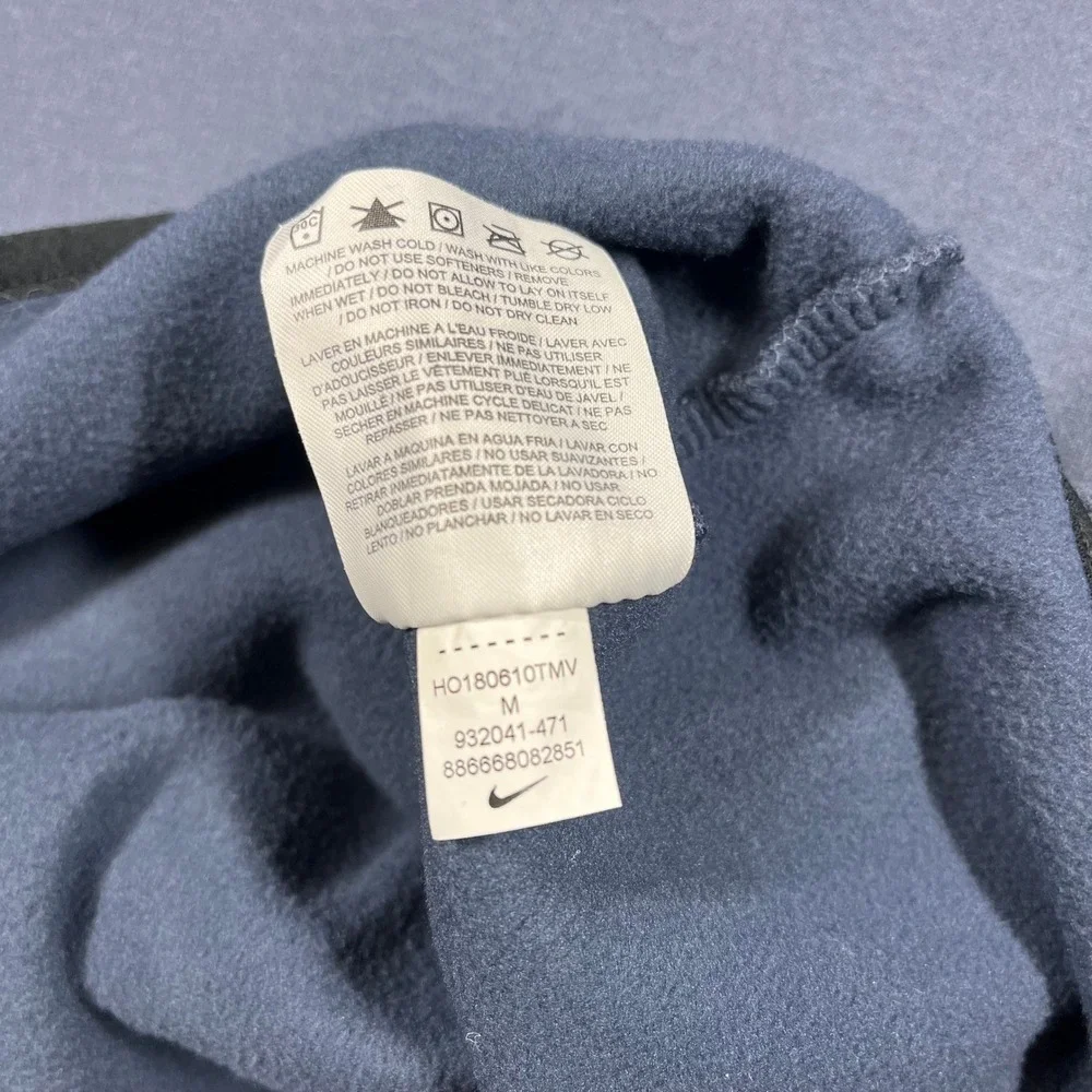Nike Dri-FIT Mens Quarter Zip Pullover Fleece Blue 932041-471 Medium